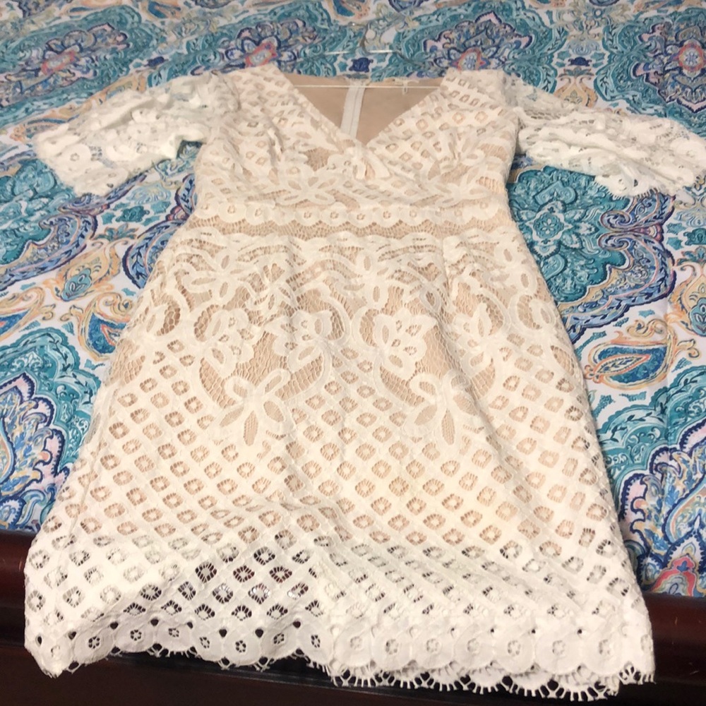 White lace dress